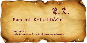 Merczel Krisztián névjegykártya